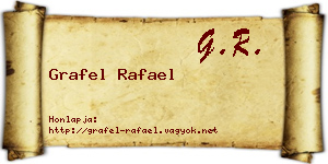 Grafel Rafael névjegykártya